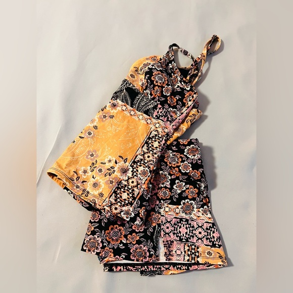 Garnet Hill‎ Floral Bathing Suit Skirt Swimsuit Top 6 Bottom Size 4 - Picture 9 of 15